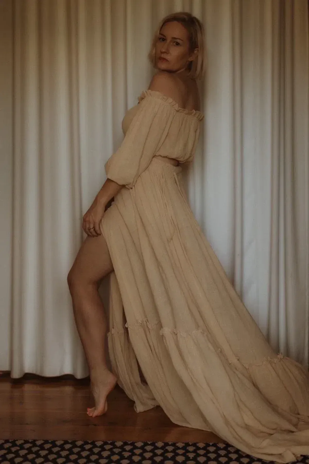 We Are Reclamation There Is Nothing Quite Like You Two Piece Maternity Gown Dark Ivory One Size - Image 6