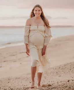 Spell Clementine Mermaid Midi Dress Cream Size S for rent on The Volte - image 3