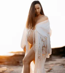 Chasing Unicorns Entering The Dreamland Kimono Dress Cream Size L for rent on The Volte - image 3