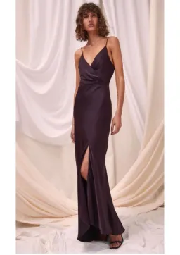 C/MEO Collective No Less Gown Aubergine Size 4 for rent on The Volte - image 1