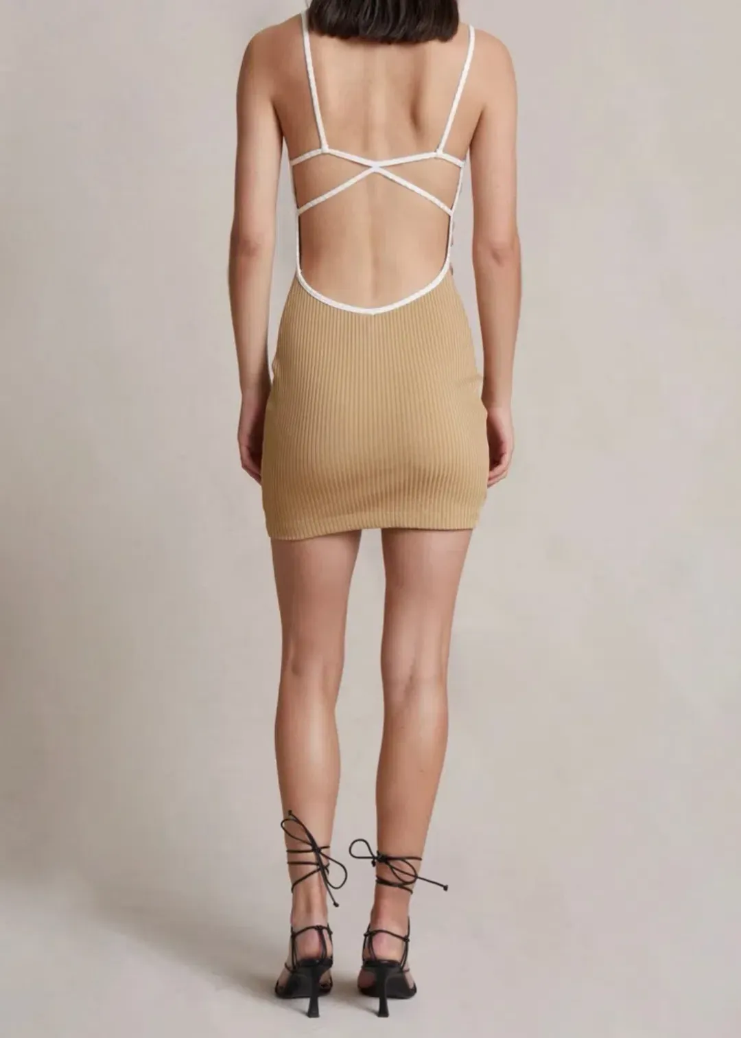 BEC + BRIDGE Coyote Mini Dress BROWN Size AU 6 for rent on The Volte - main image