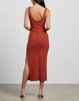 BEC + BRIDGE Joelle Midi Dress ORANGE Size AU 6 for rent on The Volte - image 4