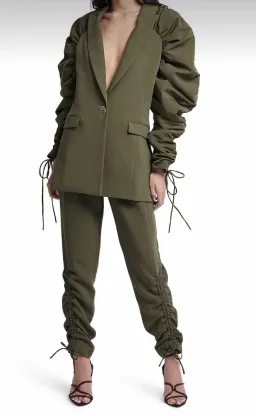 Aje Interlace Jacket & Pants Set Green Size 8 for rent on The Volte - image 1