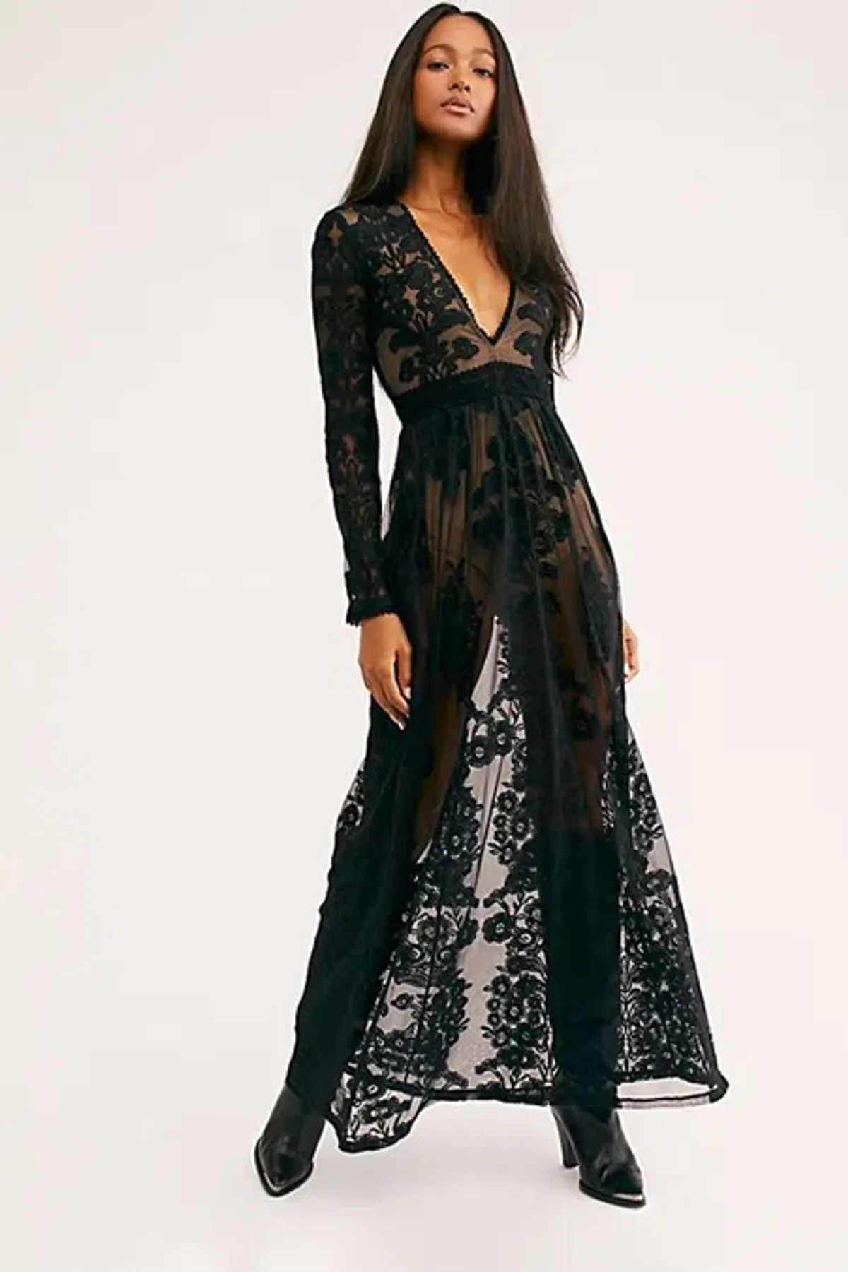 For Love & Lemons Temecula Maxi Dress Black Size M - Image 1