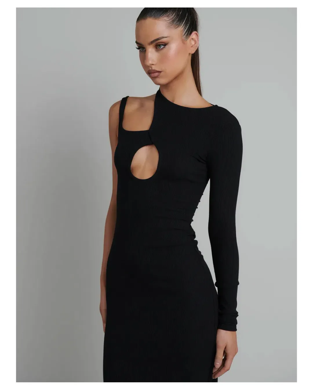 Bayse Shona Asymmetric Dress Black Size S for rent on The Volte - main image