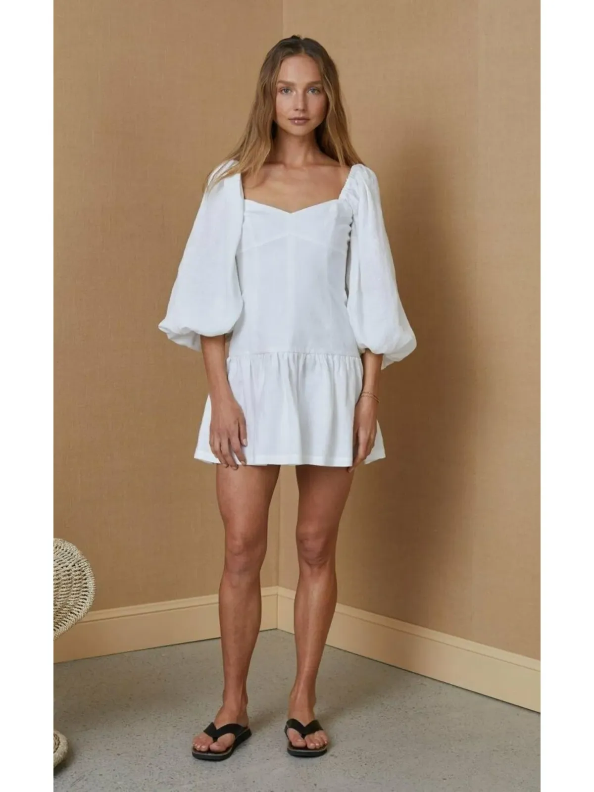 Bec & Bridge Henriette Mini Dress Ivory White Size AU 6 - Image 1