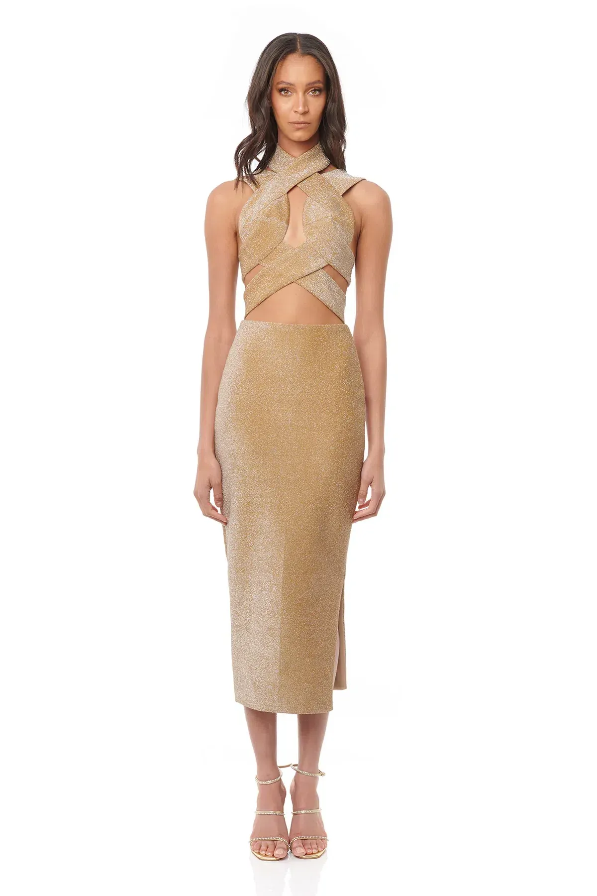 Eliya The Label Tamara Dress Gold Size S - Image 1