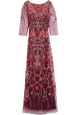Marchesa Notte Embellished Tulle Gown Red Size 8 for rent on The Volte - image 3
