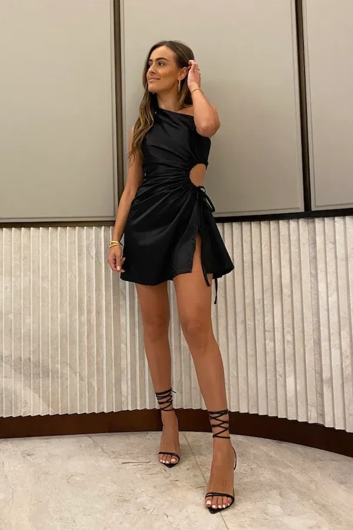 Sonya Moda Nour Mini Dress Black Size 6 - Image 4