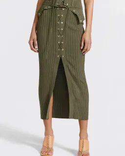 Dion Lee Lace up Eyelet Skirt Green Size 6 for rent on The Volte - image 2
