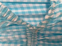 Scanlan Theodore Gingham Cutout Dress in Blue Size 8 for rent on The Volte - image 6