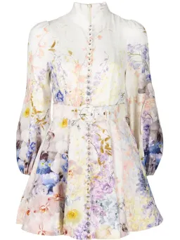 Zimmermann The Rhythmic Buttoned Mini Dress Citrus Garden Size 10 for rent on The Volte - image 3