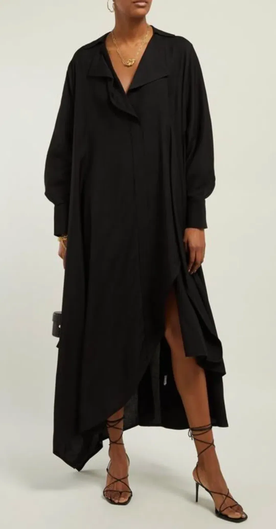 Jacquemus Rosaria Twill Dress In Black Size 6 for rent on The Volte - main image
