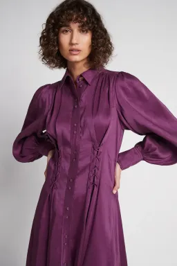 AJE Ephemera Shirt Dress Violet Size 12 for rent on The Volte - image 1