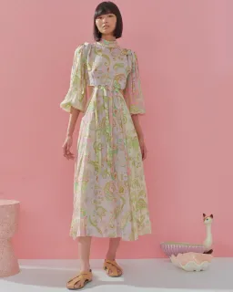 Alemais Marta Cutout Midi Dress Print Size 8 for rent on The Volte - image 1