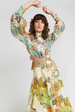 Alemais Farrah Cut Out Midi Dress Print Size 10 for rent on The Volte - image 2