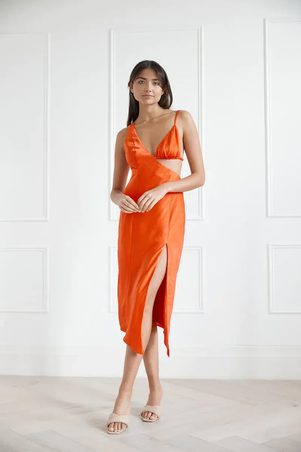 San Sloane Orisis Dress Orange Size 6 - Image 1