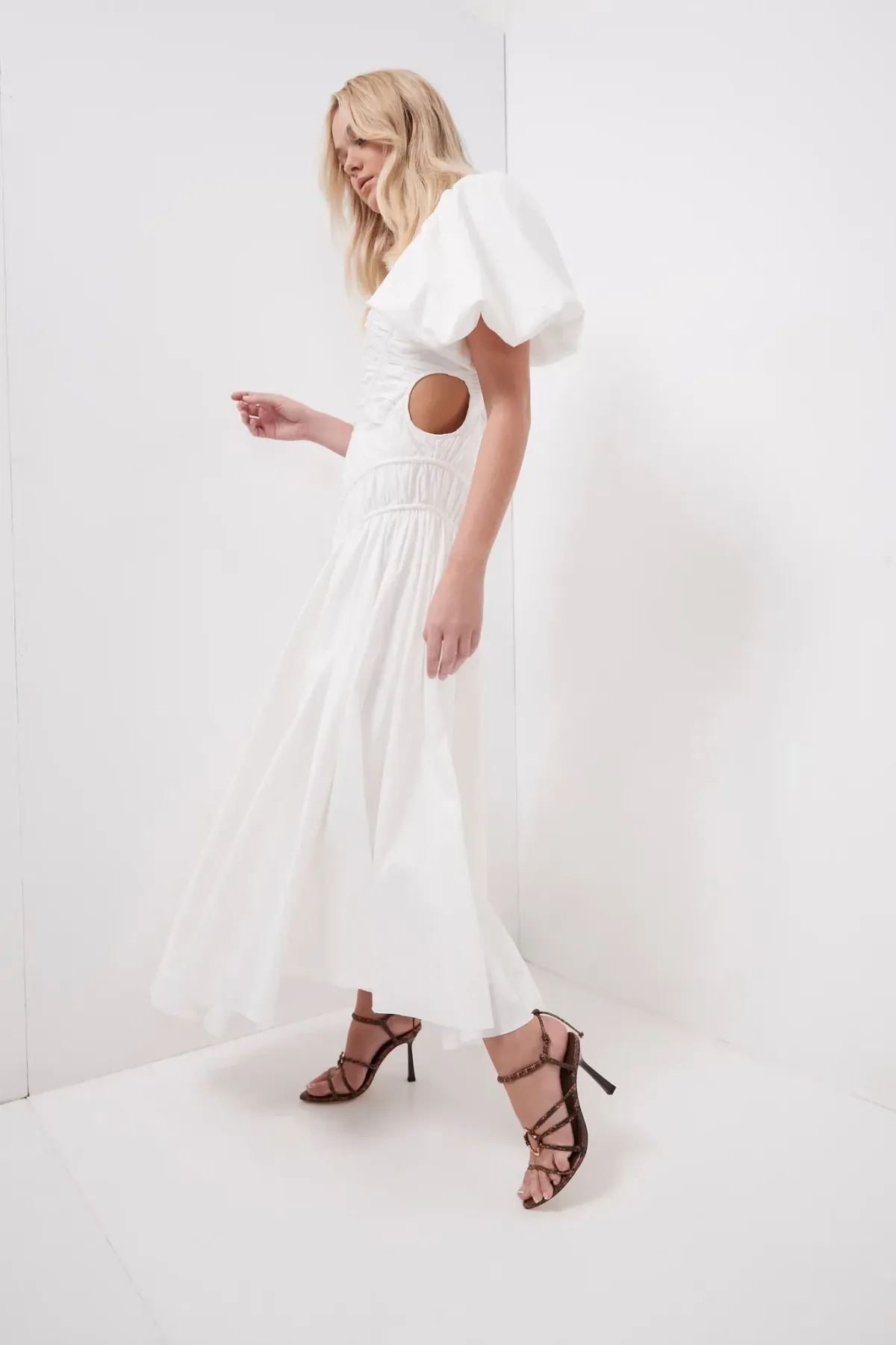 AJE Siren Midi Dress White Size 8 - Image 3