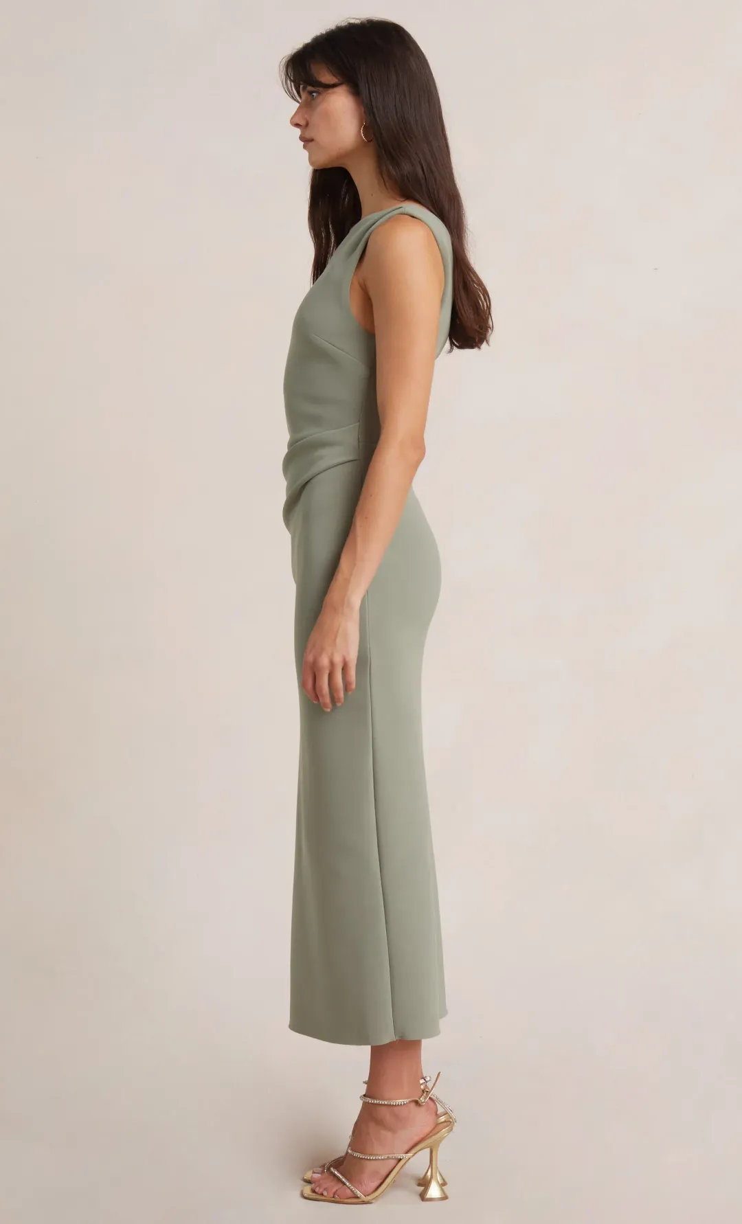 Bec & Bridge Be Mine Asym Dress Sage Size 6 for rent on The Volte - main image