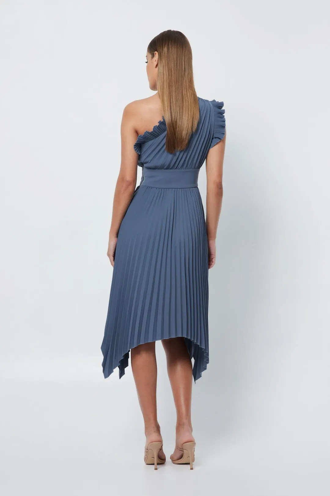 Mossman The Lady Like Midi Dress Blue Size 6 for rent on The Volte - main image