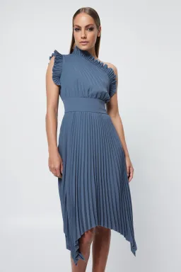 Mossman The Lady Like Midi Dress Blue Size 6 for rent on The Volte - image 4