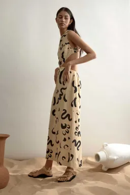 Alemais Brush Stroke Twist Dress Print Size 10 for rent on The Volte - image 2