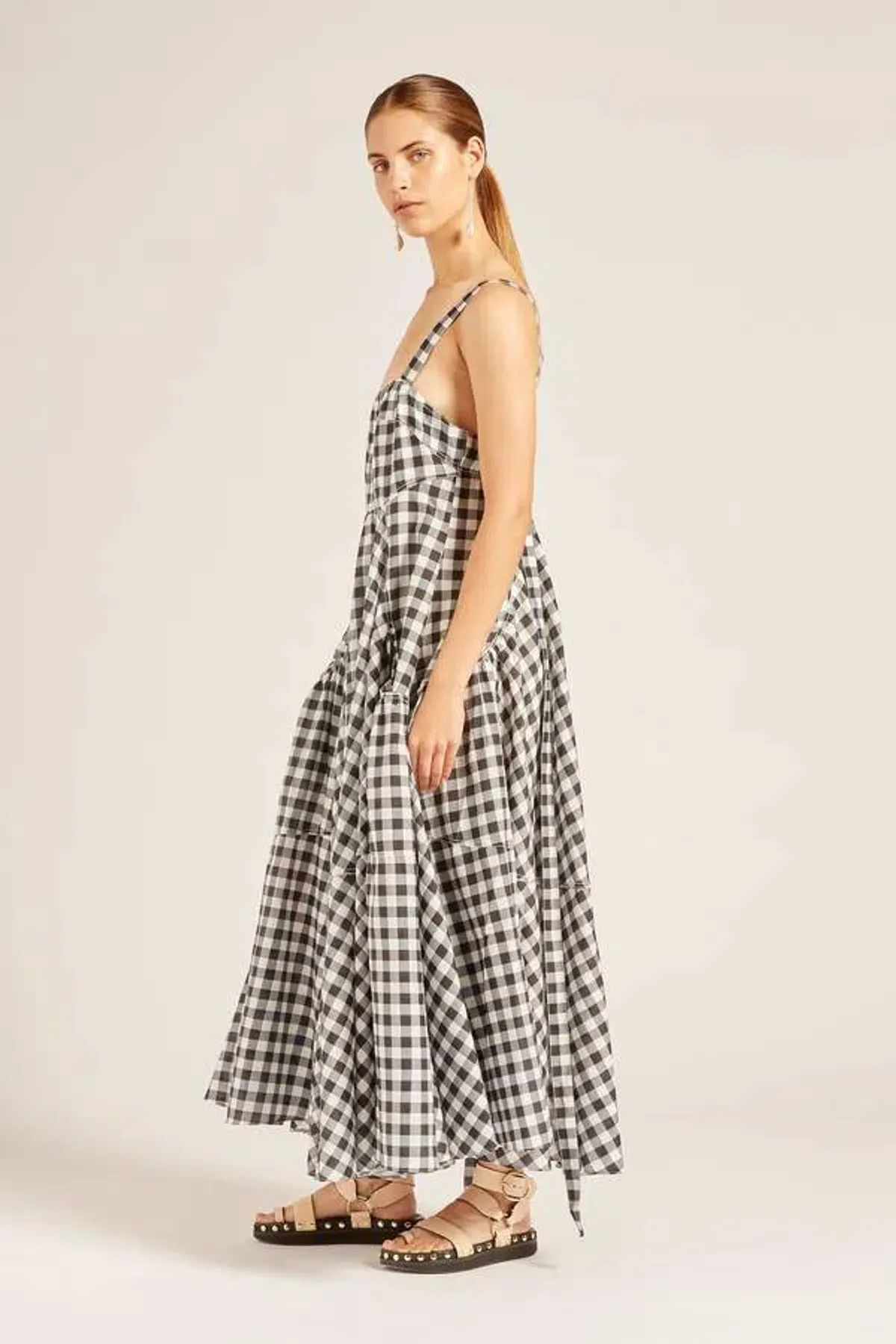 Lee Mathews Clara Sun Midi Dress Black Size 8 - Image 2