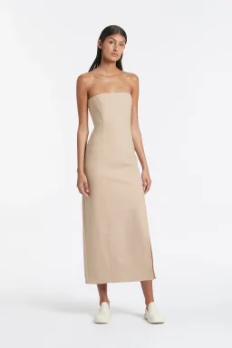 Sir The Label Monte Strapless Dress in Tan Beige Size 1 for rent on The Volte - image 2