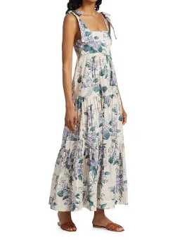 Zimmermann Cassia Tie Shoulder Dress Print Size 6 for rent on The Volte - image 3