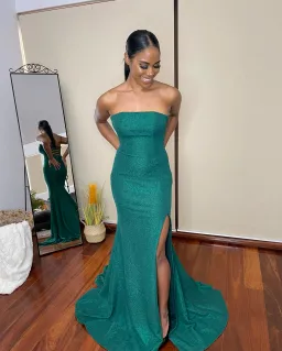 Jovani Style #8063 Strapless Dress Green Size 8 for rent on The Volte - image 3