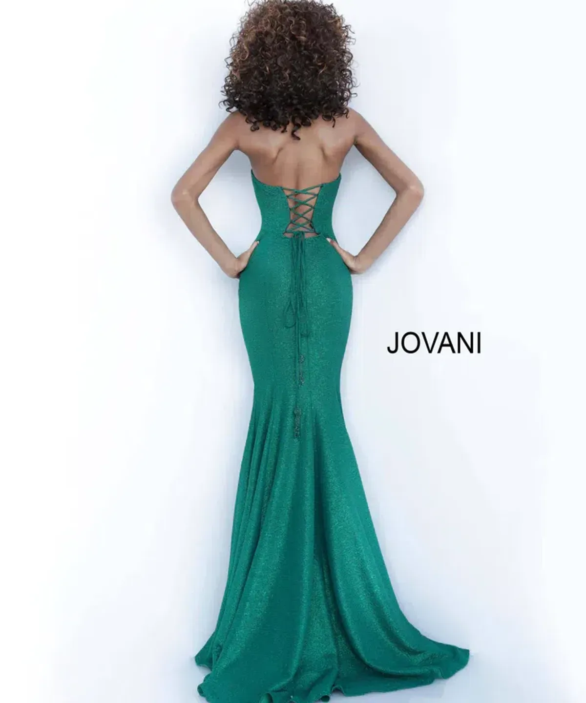 Jovani Style #8063 Strapless Dress Green Size 8 - Image 2