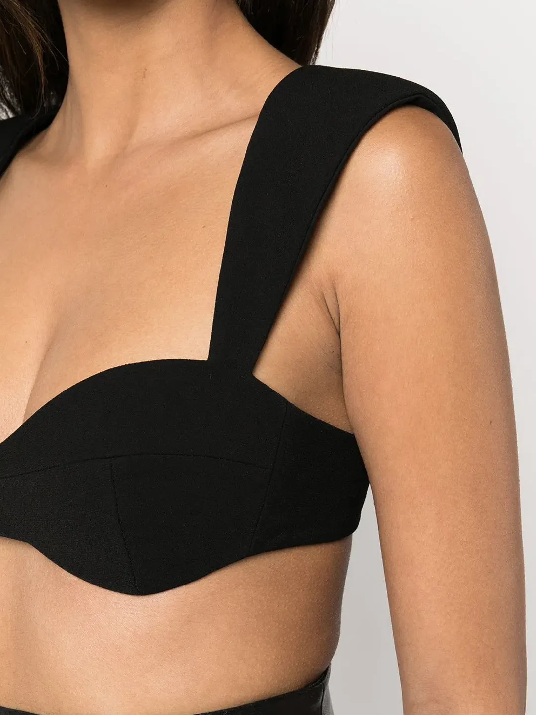 Monot Crepe Bra Top Black & Maxi Skirt White Set Size 0 for rent on The Volte - main image