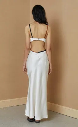 Bec & Bridge Toi Et Moi Dress White with Bronze Contrast Size 10 for rent on The Volte - image 3