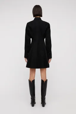 Scanlan Theodore Denim Cocoon Sleeve Mini Dress Black Size 10 for rent on The Volte - image 3