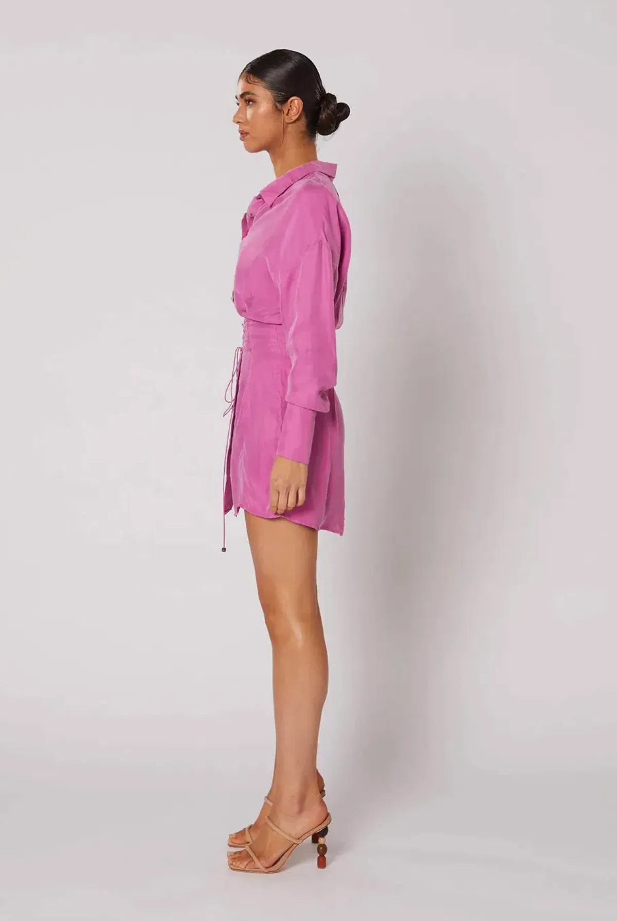 Winona Morado Button-Up Dress Pink Size 8 - Image 4