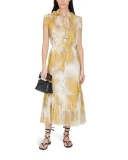 Zimmermann Botanica Wattle Midi Dress Print Size 0 for rent on The Volte - image 1