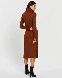 Camilla and Marc Winifred Knit Dress Brown Size 10 for rent on The Volte - image 3
