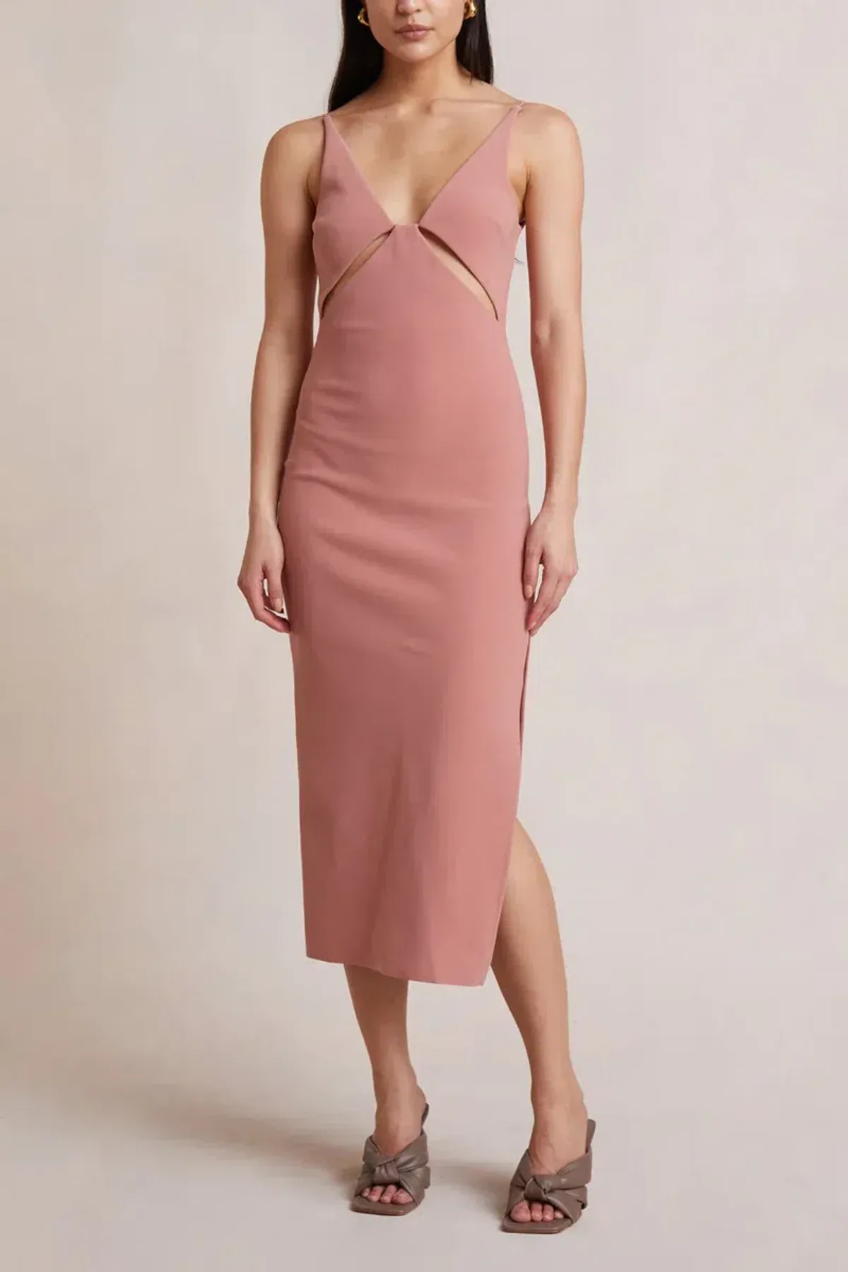Bec & Bridge Livania Cut Out Midi Dress Pink Size 6 - Image 1