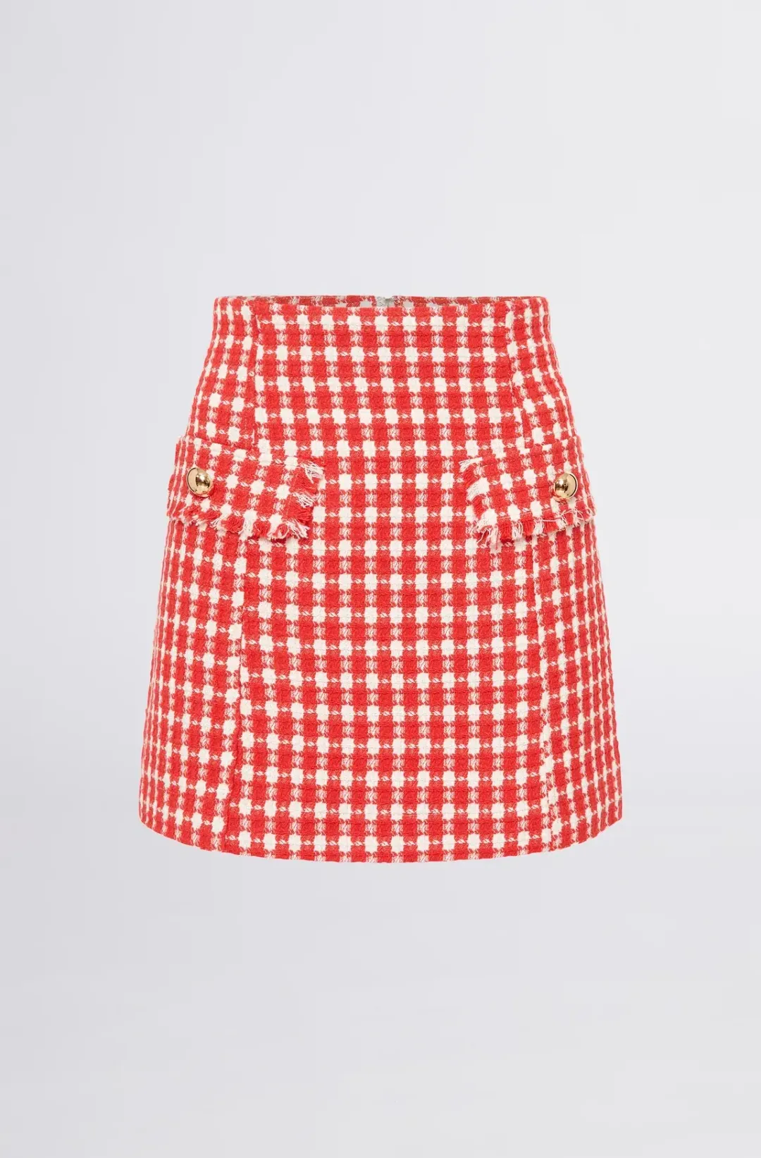 Sheike Alice Check Jacket and Skirt Set Red Size 6 for rent on The Volte - main image