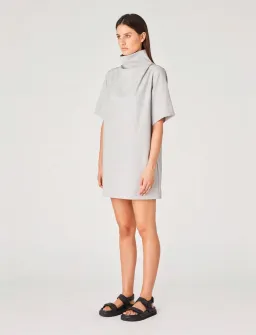 Camilla & Marc Theo Relaxed Mini Dress in Grey Melange Size 14 for rent on The Volte - image 5