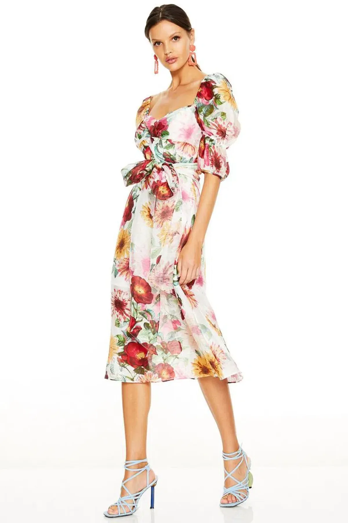 Talulah Garland Midi Dress Print Size 6 - Image 1