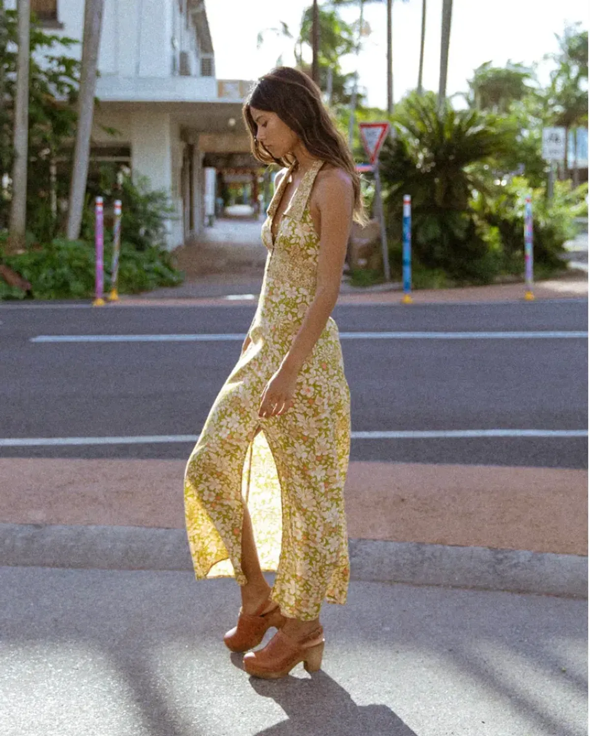 Golden Brown The Label Moneypenny Dress Bloom Yellow Size AU 6 - Image 2