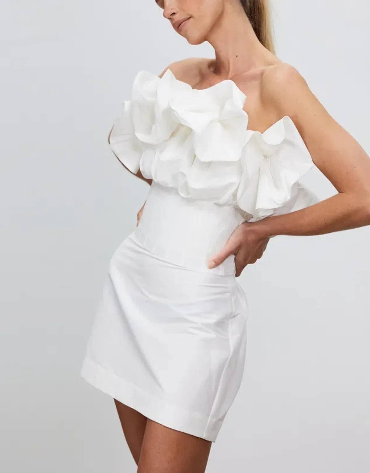 Rachel Gilbert Freida Mini Dress White Size 14 - Image 2