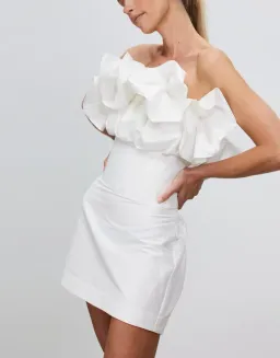 Rachel Gilbert Freida Mini Dress White Size AU 14 for rent on The Volte - image 2