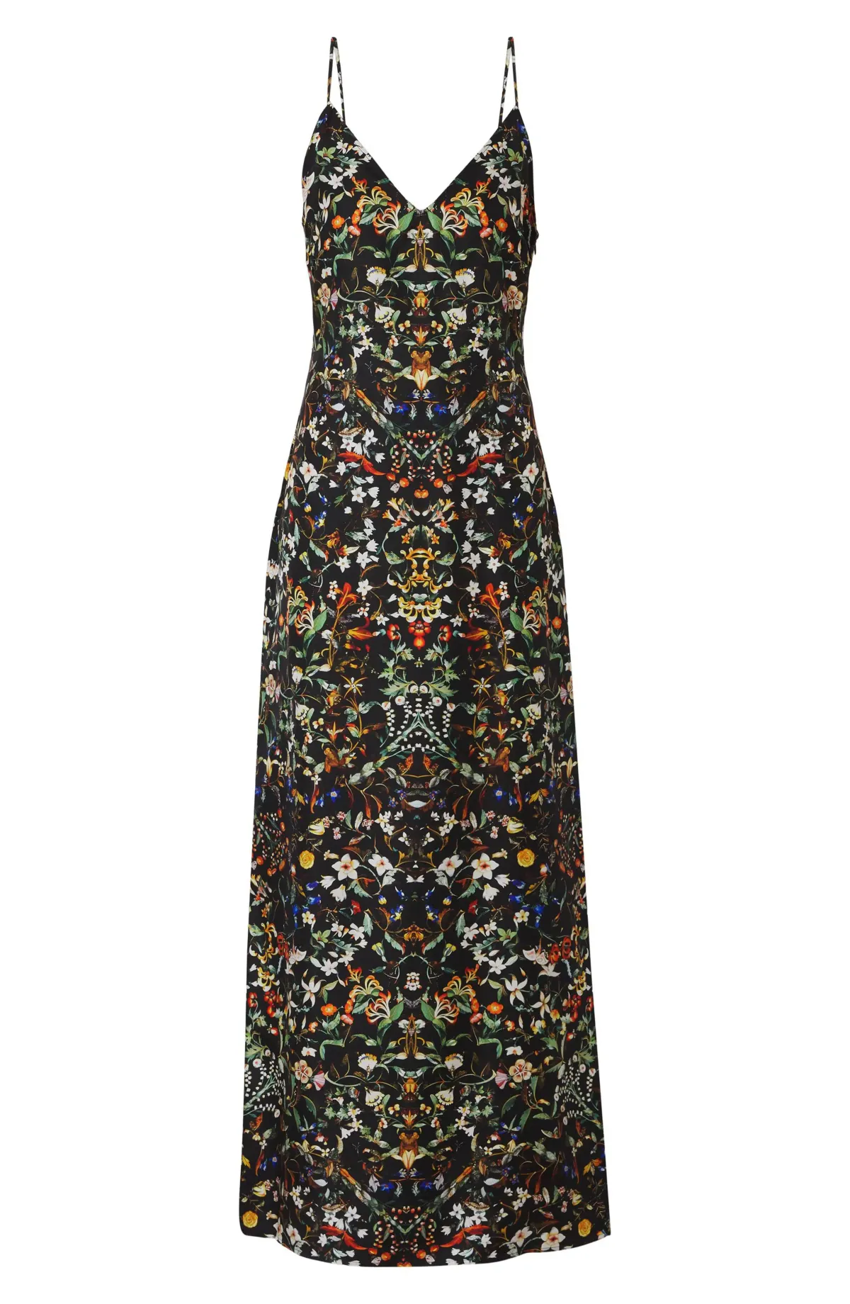 Burberry Maris Floral Silk Slip Dress Black Size 10 - Image 3