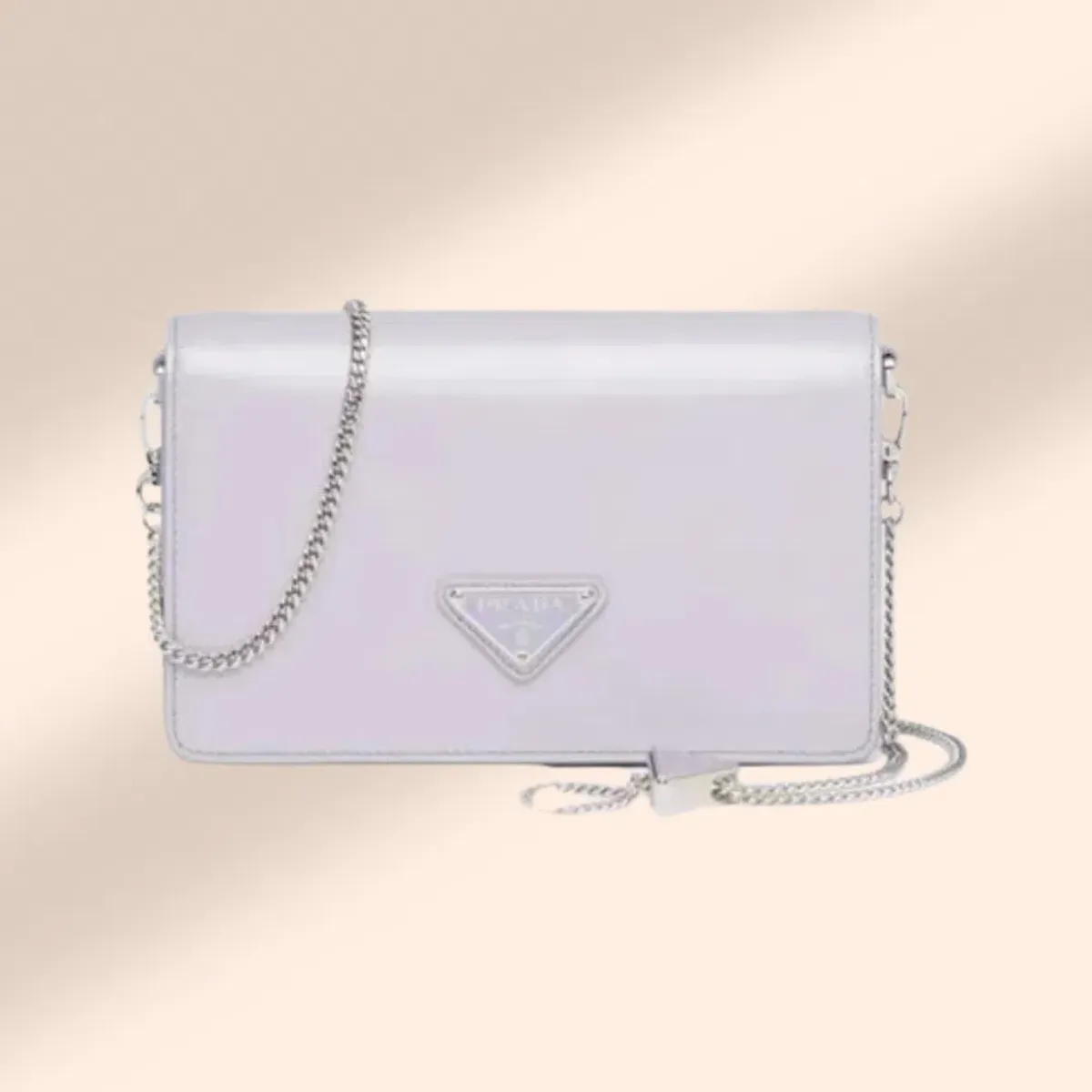 Prada Brushed Leather Shoulder Bag Wisteria - Image 1