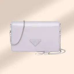 Prada Brushed Leather Shoulder Bag Wisteria for rent on The Volte - image 1