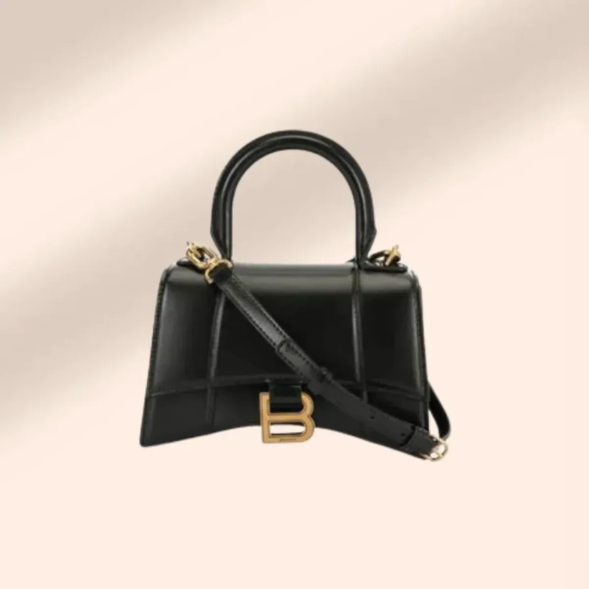 Balenciaga Hourglass Micro Handbag Box In Black - Image 1