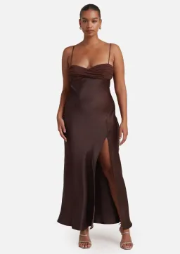 Bec & Bridge Julieta Maxi Dress in Chocolate Brown Size 14 for rent on The Volte - image 1