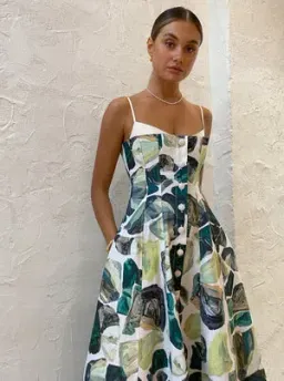 Alemais - Siena Bandeau Midi Dress Green - Size 10 for rent on The Volte - image 6